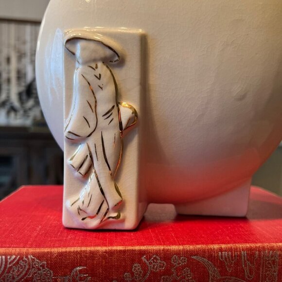 Vintage Asian Pillow Vase - Picture 3 of 11